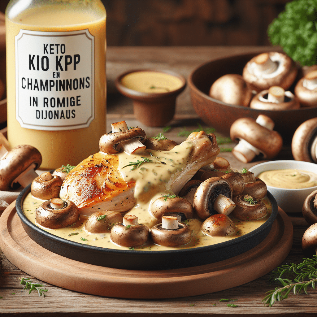 Keto Kip en Champignons: In Romige Dijonsaus