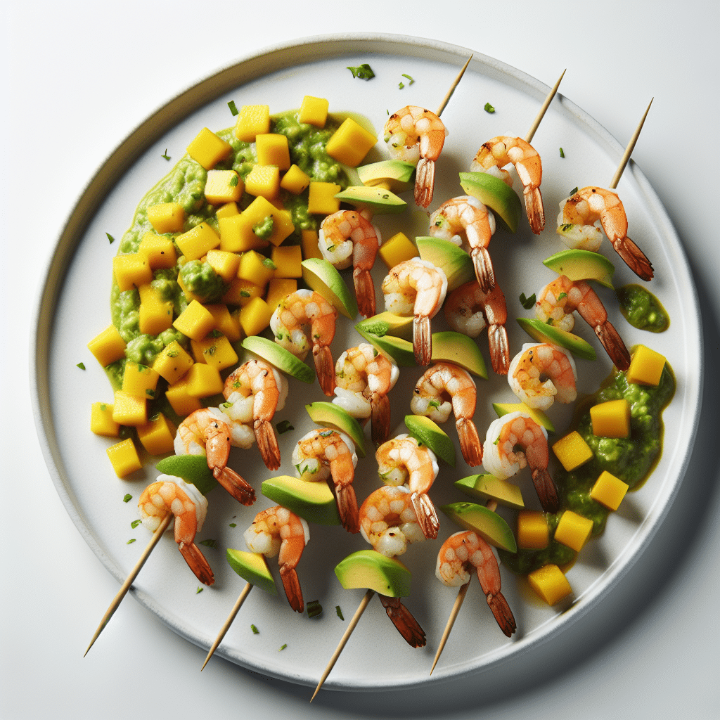 Sensuele Keto Garnalenspiesjes: Met Avocado en Mango Salsa