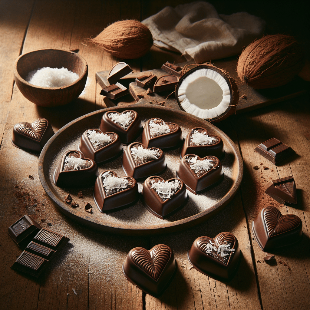 Zoete Verleiding: Keto Chocoladehartjes met Kokosvulling