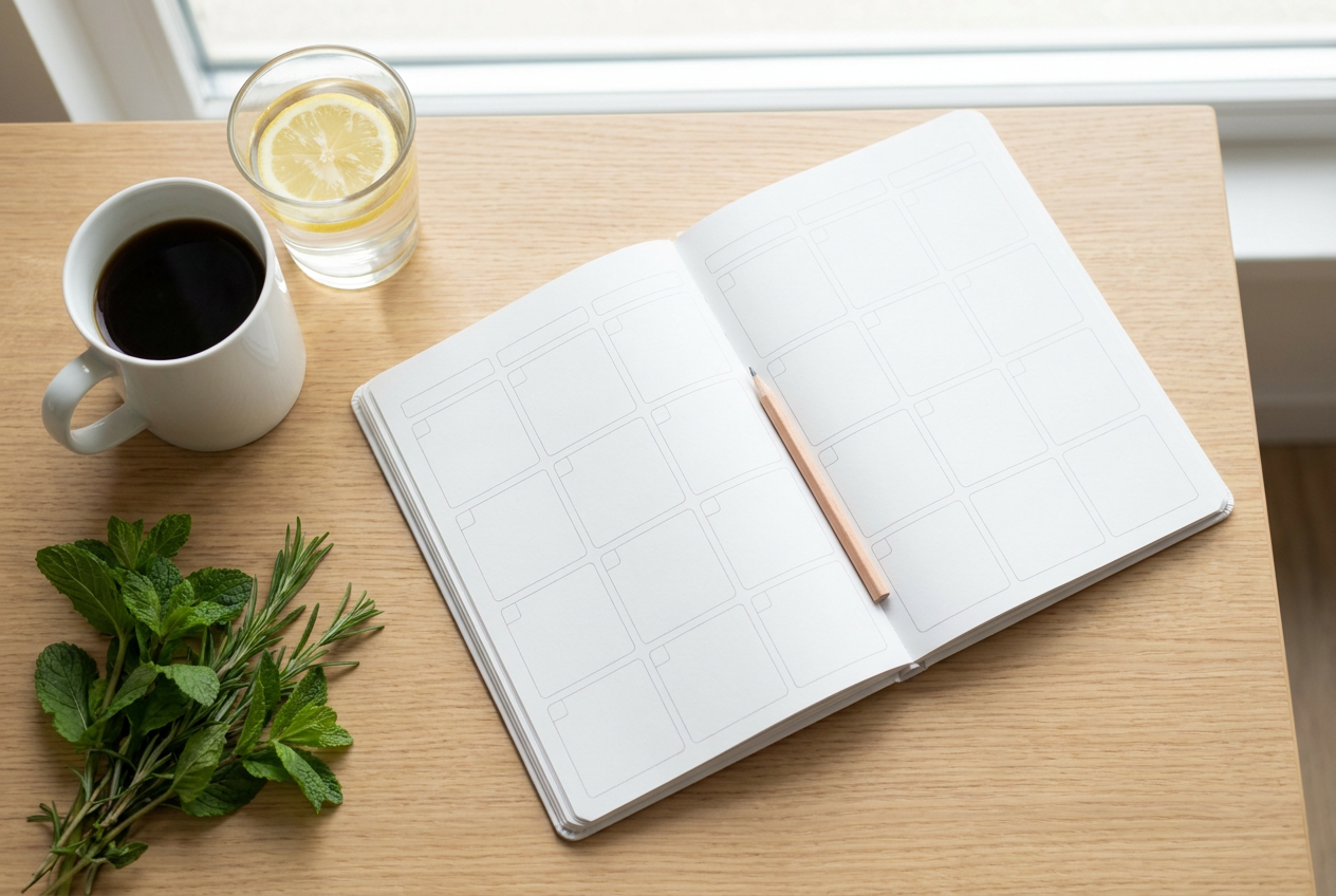 Planner voor de eerste week van het keto dieet