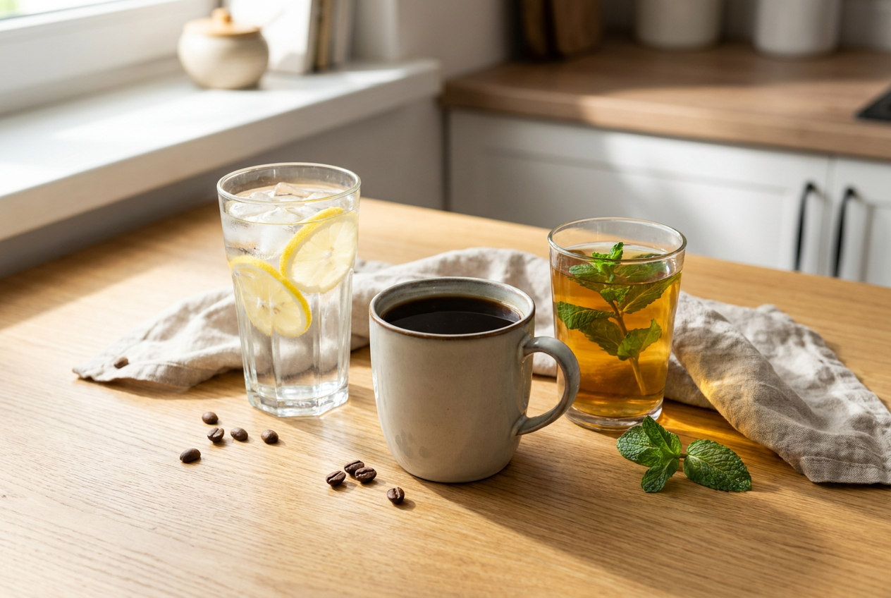 Wat je mag drinken tijdens het vasten op keto: water, zwarte koffie en kruidenthee