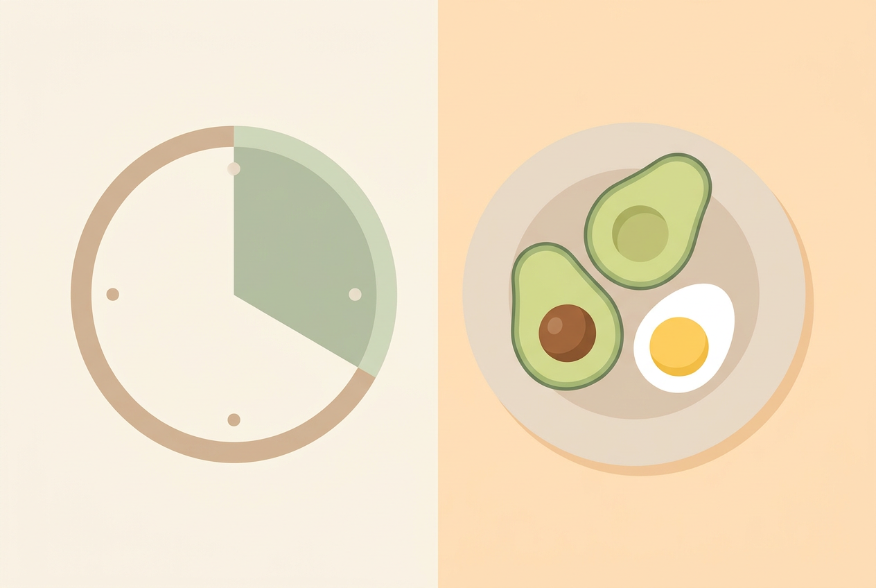 Schema voor het combineren van keto en intermittent fasting volgens 16/8