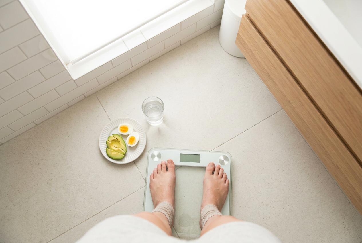Afvallen met keto meten op de weegschaal