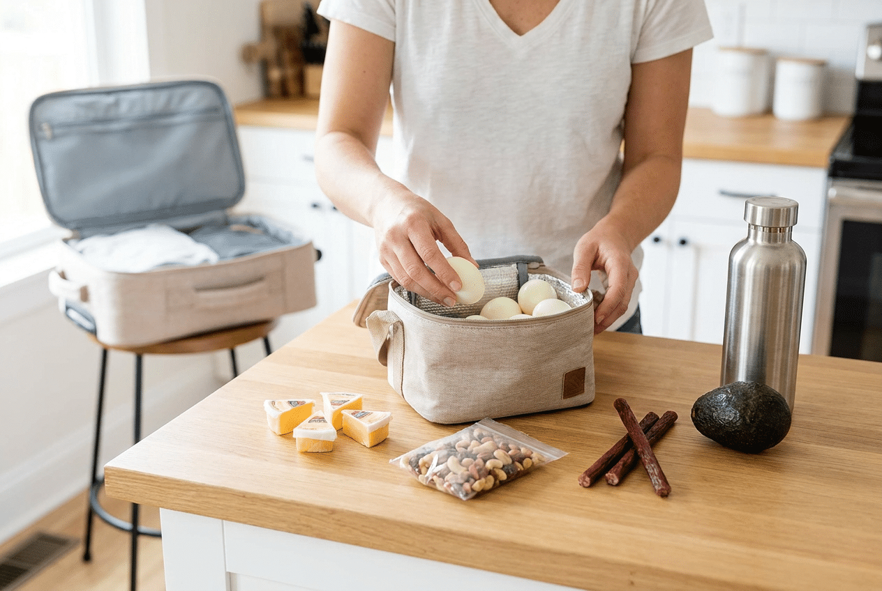 keto snacks inpakken voor onderweg